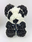 Panda-Teddybär aus Rosen