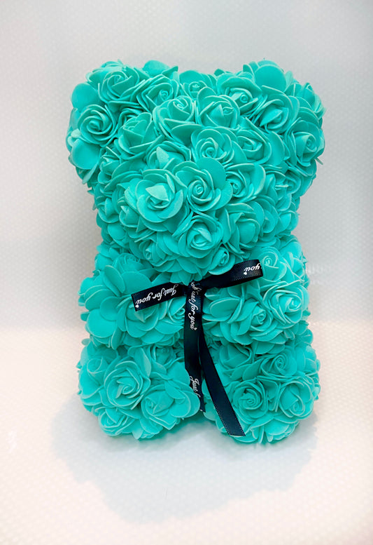 Tiffany-Blue Teddybär aus Rosen